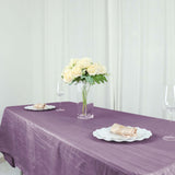 60"x102" Violet Amethyst Accordion Crinkle Taffeta Rectangle Tablecloth