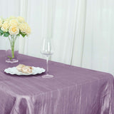 90x132Inch Violet Amethyst Accordion Crinkle Taffeta Rectangular Tablecloth