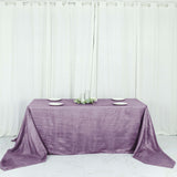 90x132Inch Violet Amethyst Accordion Crinkle Taffeta Rectangular Tablecloth