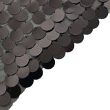 5ft Sparkly Black Double Sided Big Payette Sequin Chiara Backdrop Stand Cover For Fitted Round Top