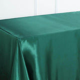 90x132Inch Hunter Emerald Green Satin Seamless Rectangular Tablecloth