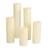 Set of 6 | Warm White Flameless Flicker Battery Operated Pillar Candles