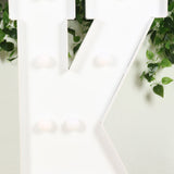 4ft White Large Marquee Light Up Letter K Mosaic Balloon Frame Pre-Cut Foam Board 10 Warm White