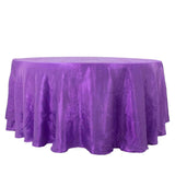 120inch Purple Accordion Crinkle Taffeta Round Tablecloth