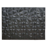 12 Pack | 20inch x 20inch Matte Black 3D Texture PVC Diamond Design Wall Tiles