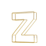 8" Tall | Gold Wedding Centerpiece | Freestanding 3D Decorative Wire Letter | Z