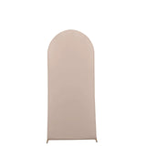 6ft Matte Nude Spandex Fitted Chiara Backdrop Stand Cover For Round Top Wedding Arch