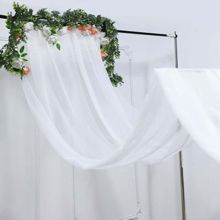 Transform Your Space with the White Chiffon Curtain Panel