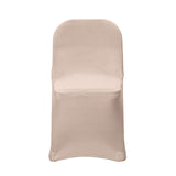 Nude Spandex Stretch Fitted Folding Slip On Chair Cover - 160 GSM