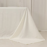 90x132inch Ivory Seamless Lamour Satin Rectangle Tablecloth for 6 Foot Table