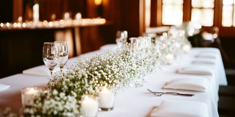 wedding centerpiece- baby breath garland