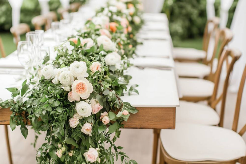 wedding centerpieces floral runner