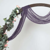 20ft Purple Gauze Cheesecloth Fabric Wedding Arch Drapery, Window Scarf Valance, Boho Decor