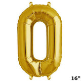 16" Shiny Metallic Gold Mylar Foil Alphabet Letter & Number Balloons