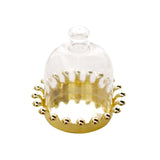 12 Pack | Gold Crown Party Favor Gift Boxes, Candy Treat Containers With Clear Dome Lid- 4Inch