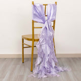 5 Pack Lavender Lilac Curly Willow Chiffon Satin Chair Sashes