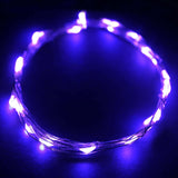 90inch Purple Starry Bright 20 LED String Lights, Battery Operated Micro Fairy Lights