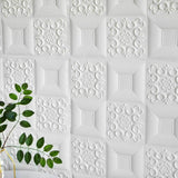 52 Sq Ft White 3D Foam French Country Wall Panels Self Adhesive Ceiling Tiles