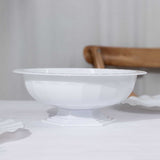 3 Pack White Roman Style Footed Compote Flower Bowl Vase 10inch Round Decorative Plastic Pedestal