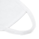 30 Pack | 3 Ply White Cotton Face Mask, Reusable Fabric Masks With Soft Ear Loops