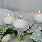 12 Pack 3inch White Floating Candles, Unscented Dripless Wax Discs for Centerpieces