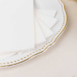 20 Pack White Soft Linen-Feel Airlaid Paper Dinner Napkins, Highly Absorbent Disposable