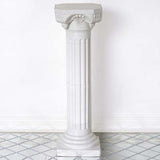 4 Pack | 34inch Tall | White PVC | Height Adjustable Roman Inspired | Pedestal Column Plant Stand