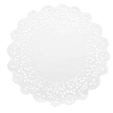 100 Pcs | 14inch Round White Lace Paper Doilies, Food Grade Paper Placemats