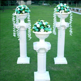 4 Pack | 22inch Tall White PVC Classic Italian Inspired Pedestal Column Flower Plant Stand Pot