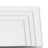 Set of 4 | White Acrylic DIY Sign Board Plexiglass Sheets, Rectangular Side Plates#whtbkgd