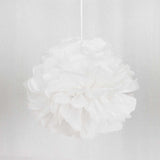 6 Pack 10" White Paper Tissue Fluffy Pom Pom Flower Balls