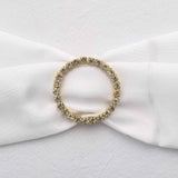 2inch Gold Diamond Circle Metal Chair Sash Bow Pin, Rhinestone Chair Wrap Band Buckle Brooch