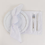 5 Pack Lamour Satin 20"x20" Napkins White - Exquisite Dinner Napkins with Soft Matte Finish for Weddings & Events