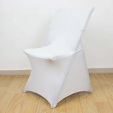 White Stretch Spandex Lifetime Folding Chair Cover