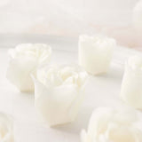 4 Pack | 24 Pcs White Scented Rose Soap Heart Shaped Party Favors With Gift Boxes And Ribbon