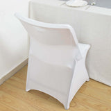 White Stretch Spandex Lifetime Folding Chair Cover