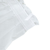 14ft White Ruffled Plastic Disposable Table Skirt, Waterproof Spill Proof Outdoor/Indoor Table Skirt