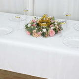 54"x96" White Premium Polyester Rectangle Tablecloth - 220GSM