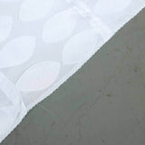 54" White 3D Leaf Petal Taffeta Fabric Square Tablecloth