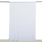 8ft White Premium Velvet Backdrop Stand Curtain Panel, Privacy Drape