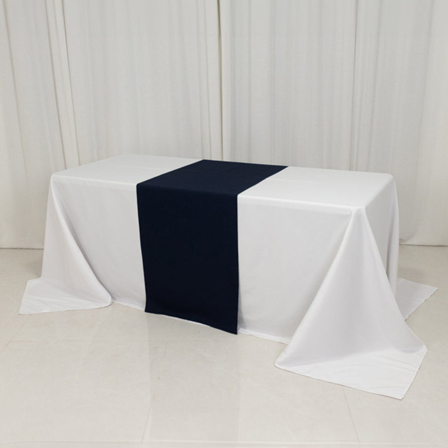 Wide Premium Polyester 24"x72" Table Runner Navy Blue - Sublimation Printable Banner