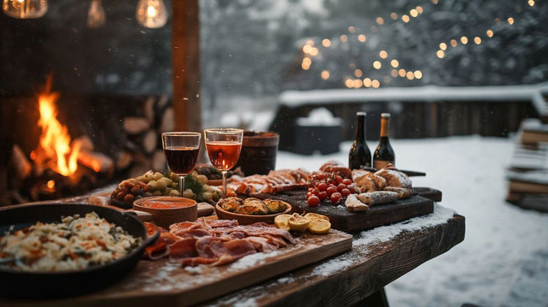 winter outdoor party- food