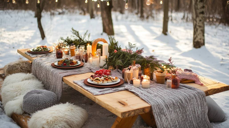 winter picnic table decoration ideas