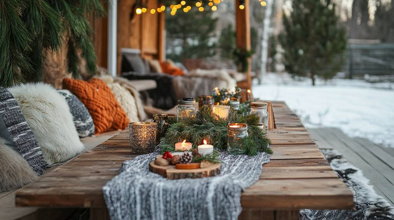 winter picnic table decor ideas