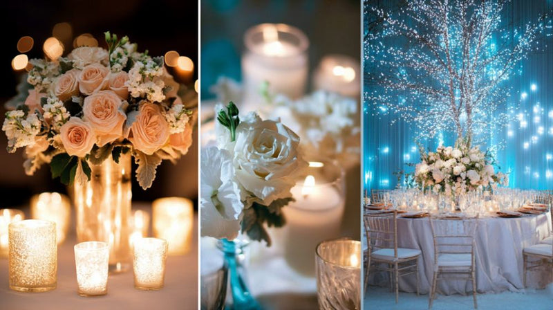 winter wedding colors- lighting decor