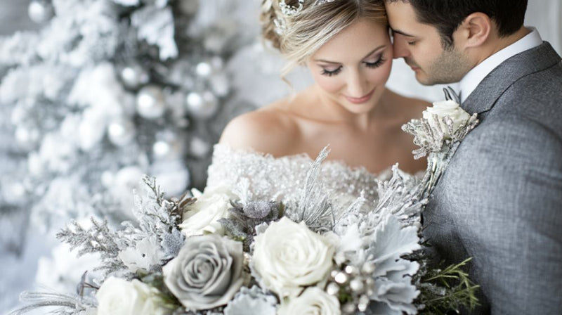 winter wedding colors- silver and gray