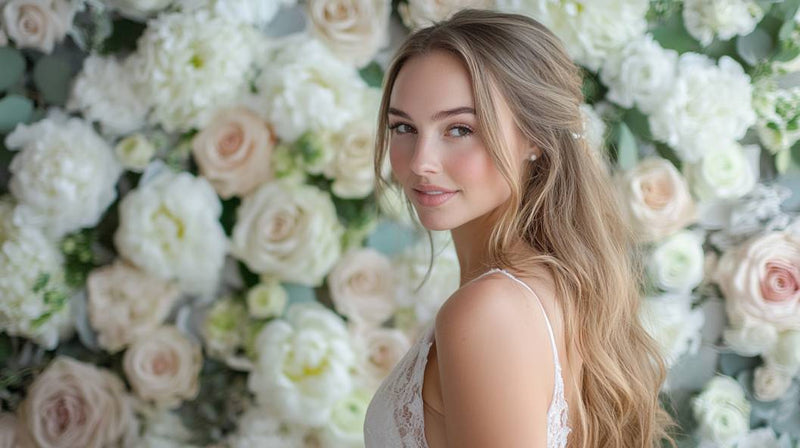 winter wedding flower wall backdrop-  DIY