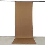 Taupe 4-Way Stretch Spandex Photography Backdrop Curtain with Rod Pockets, Drapery Panel