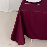 70" Burgundy Premium Scuba Wrinkle Free Square Tablecloth, Scuba Polyester Tablecloth