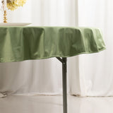 70" Dusty Sage Green Premium Scuba Wrinkle Free Round Tablecloth, Scuba Polyester Tablecloth